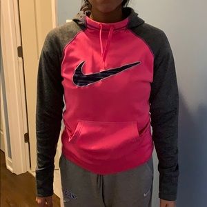 Nike pink grey sweater